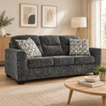 Lonoke contemporary sofa with plush upholstery and accent pillows