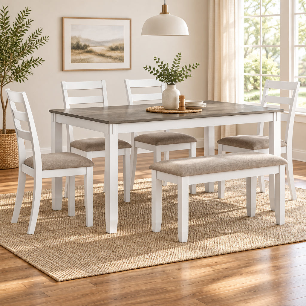 Stonehollow two-tone dining set angle view